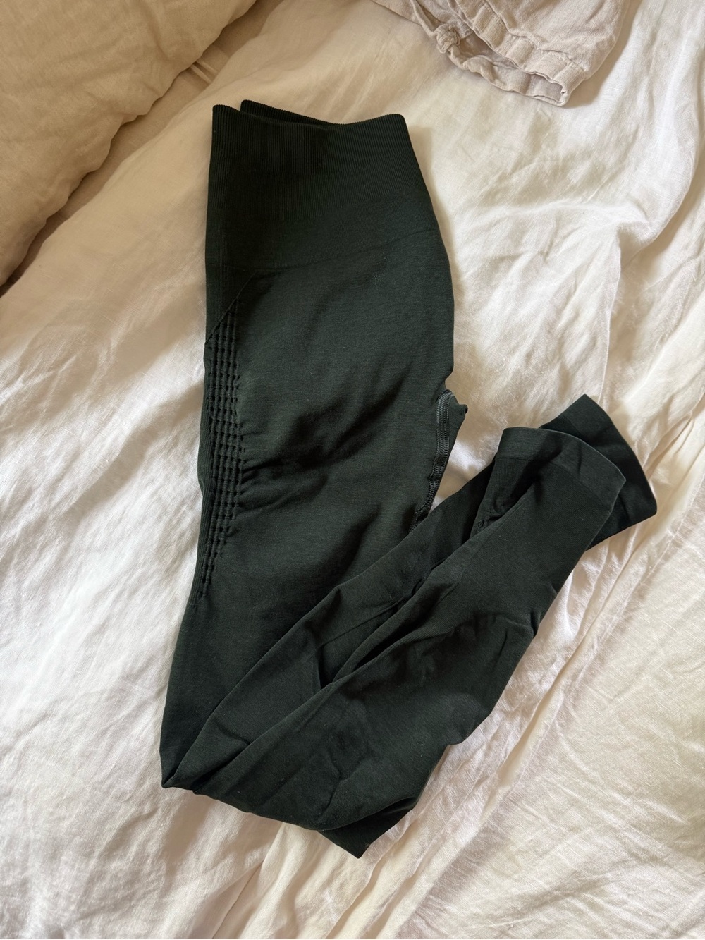Alphalete Deep Green High-Waist Seamless Leggings